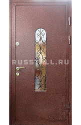 Уличная входная дверь с ковкой RS43 - Изображение